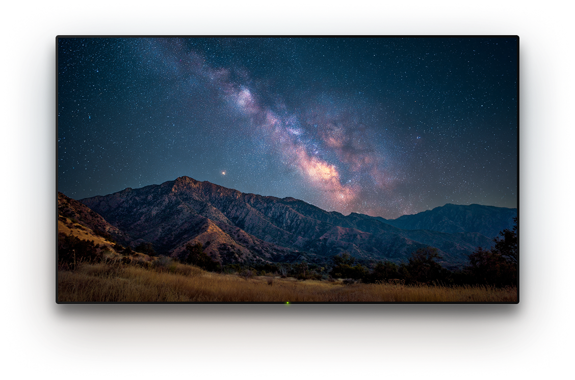 TV with a background image