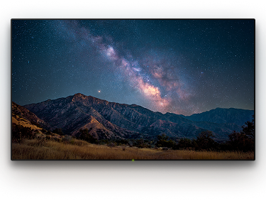 TV with a background image