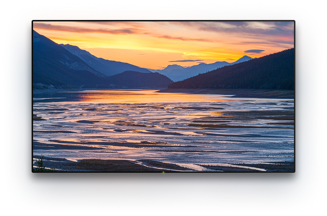 TV with a background image