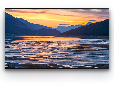 TV with a background image