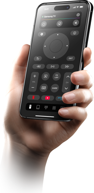 TVRem interface with a connected Samsung TV