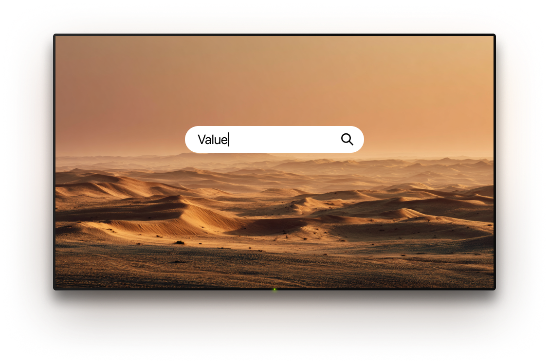 TV with a text input option