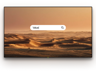 TV with a text input input