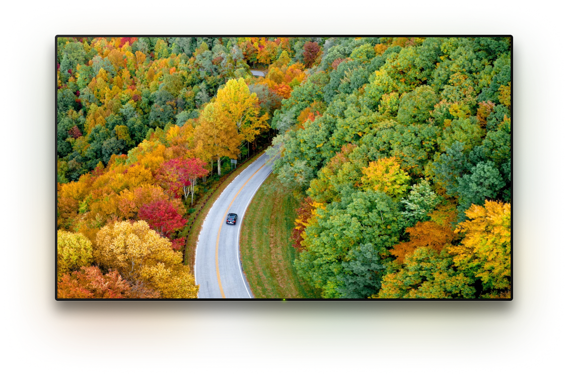 TV with a background image